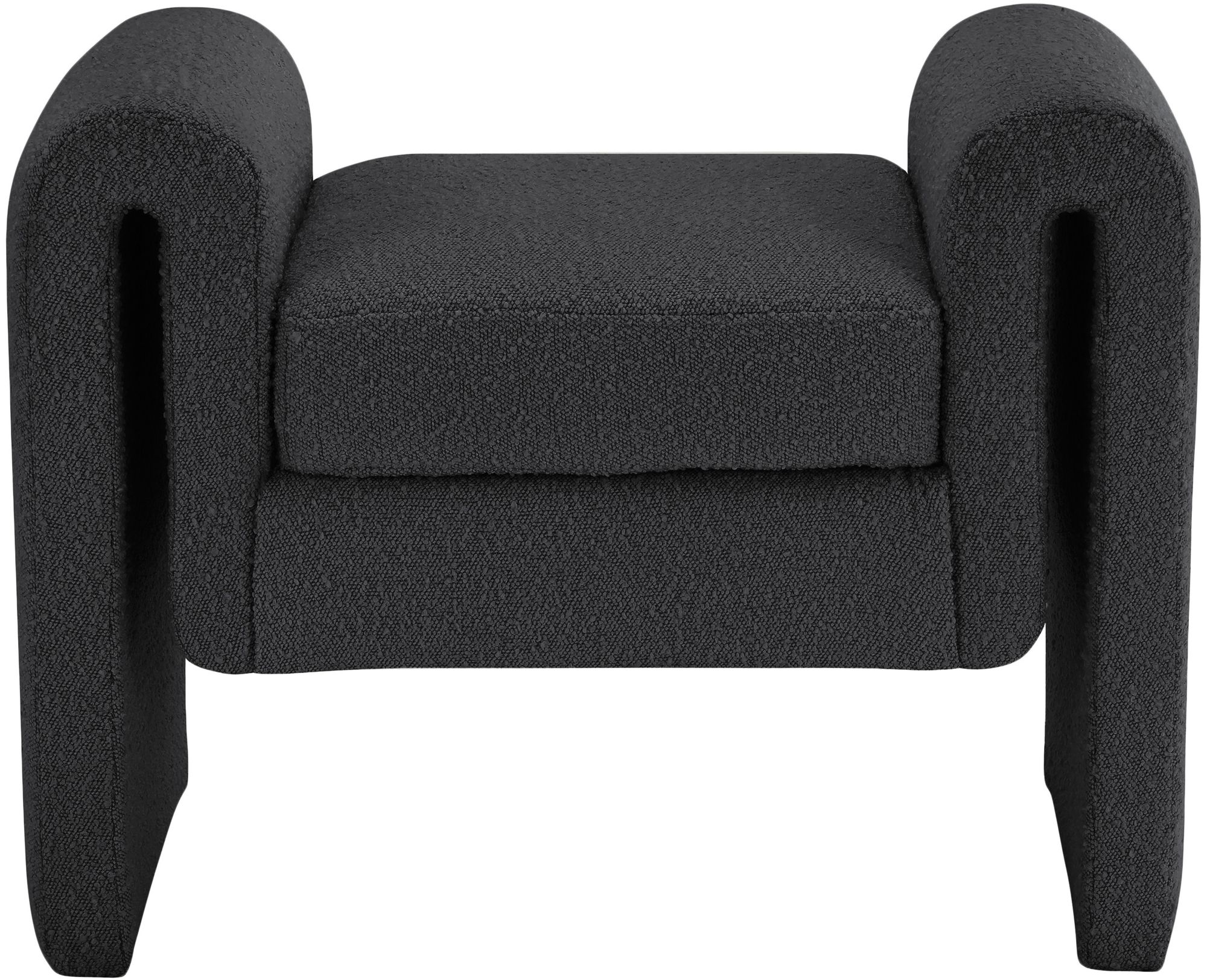 Stylus 31.5" Boucle Fabric Bench