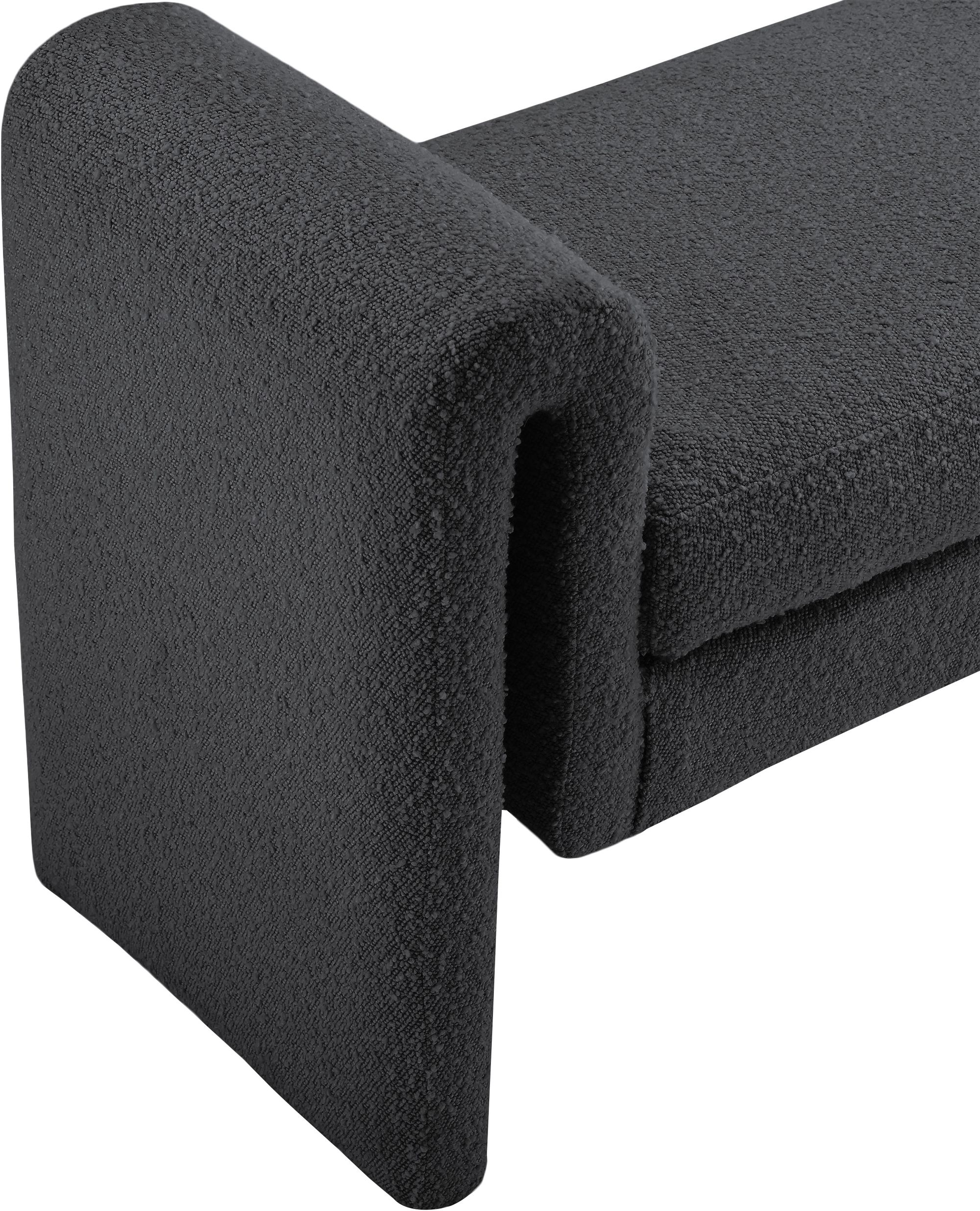 Stylus 31.5" Boucle Fabric Bench
