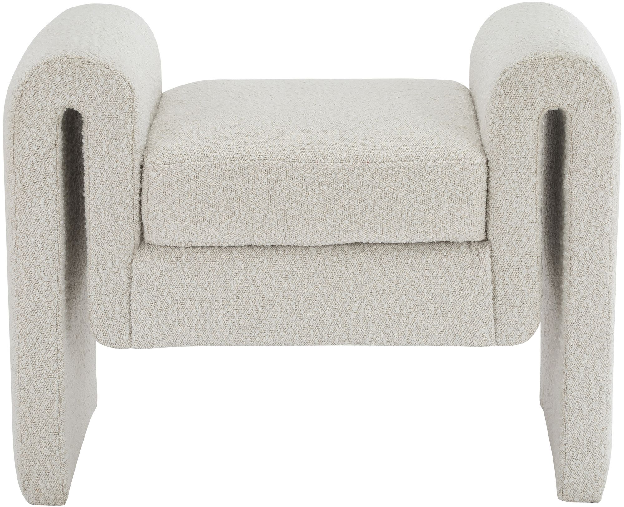 Stylus 31.5" Boucle Fabric Bench