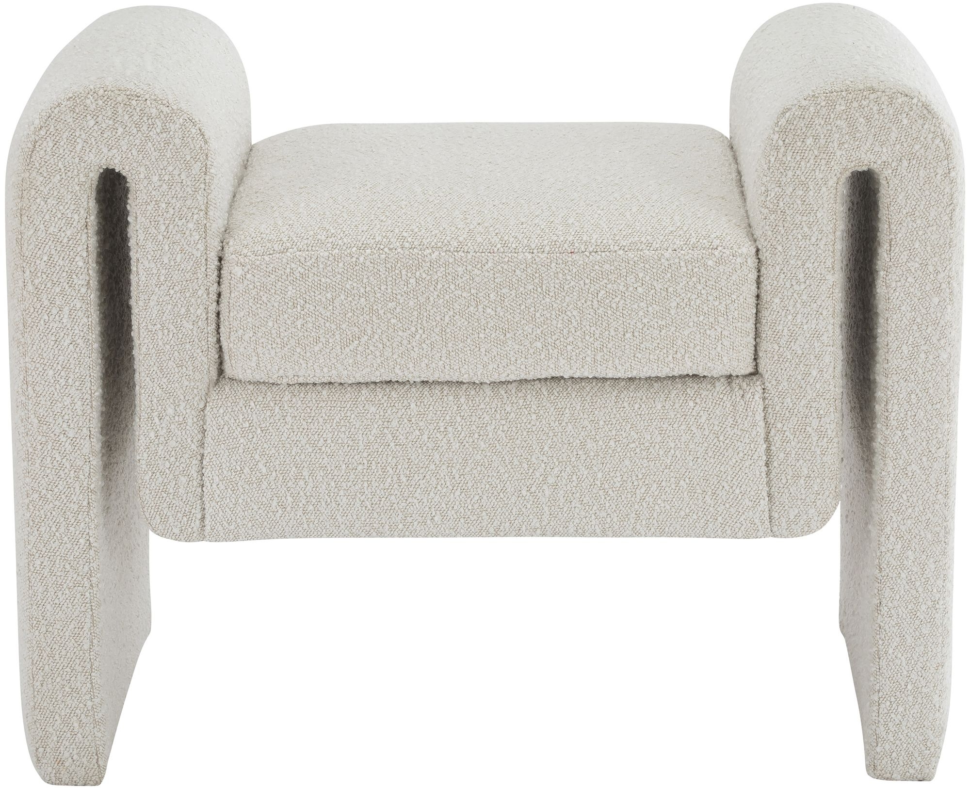 Stylus 31.5" Boucle Fabric Bench
