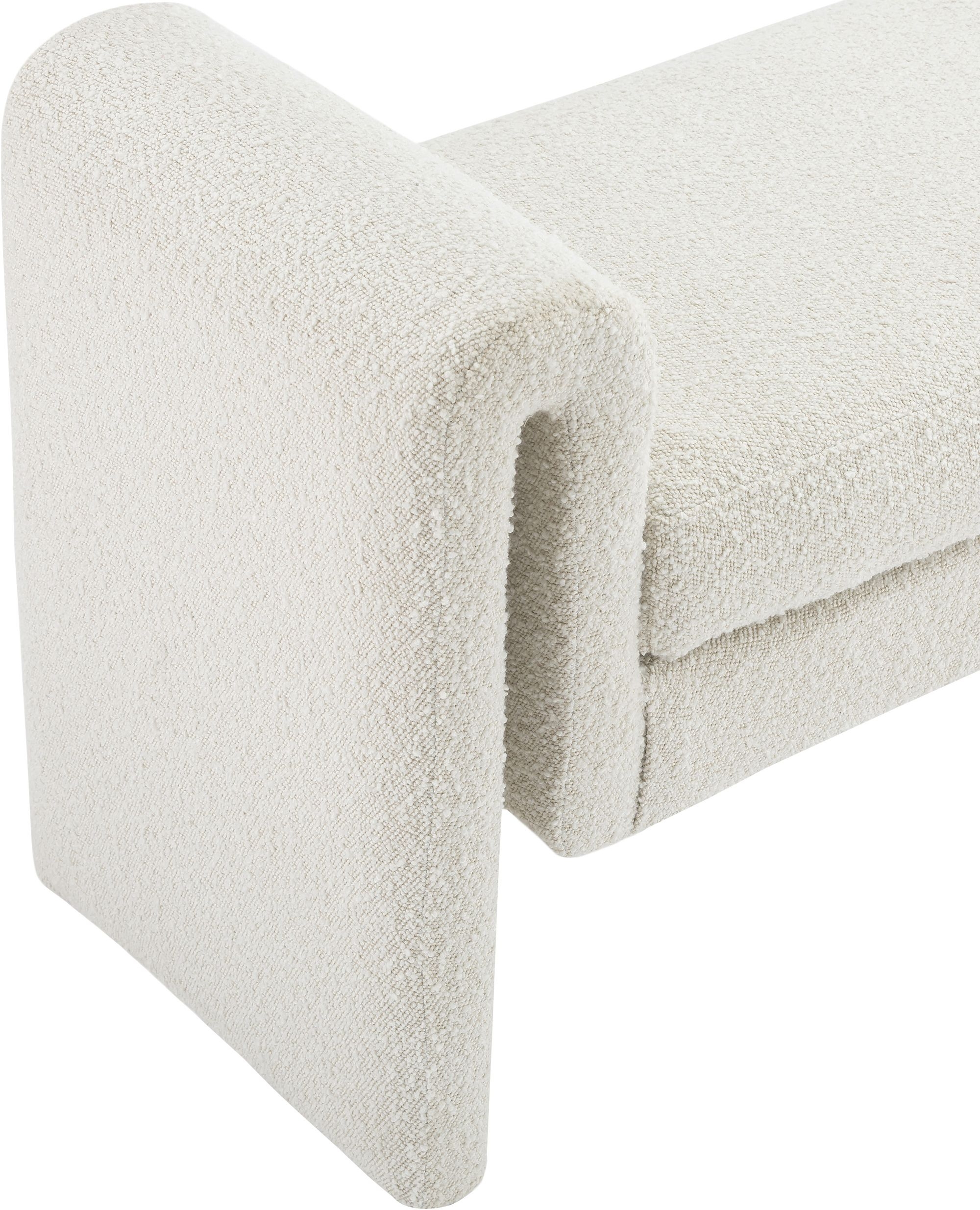 Stylus 31.5" Boucle Fabric Bench