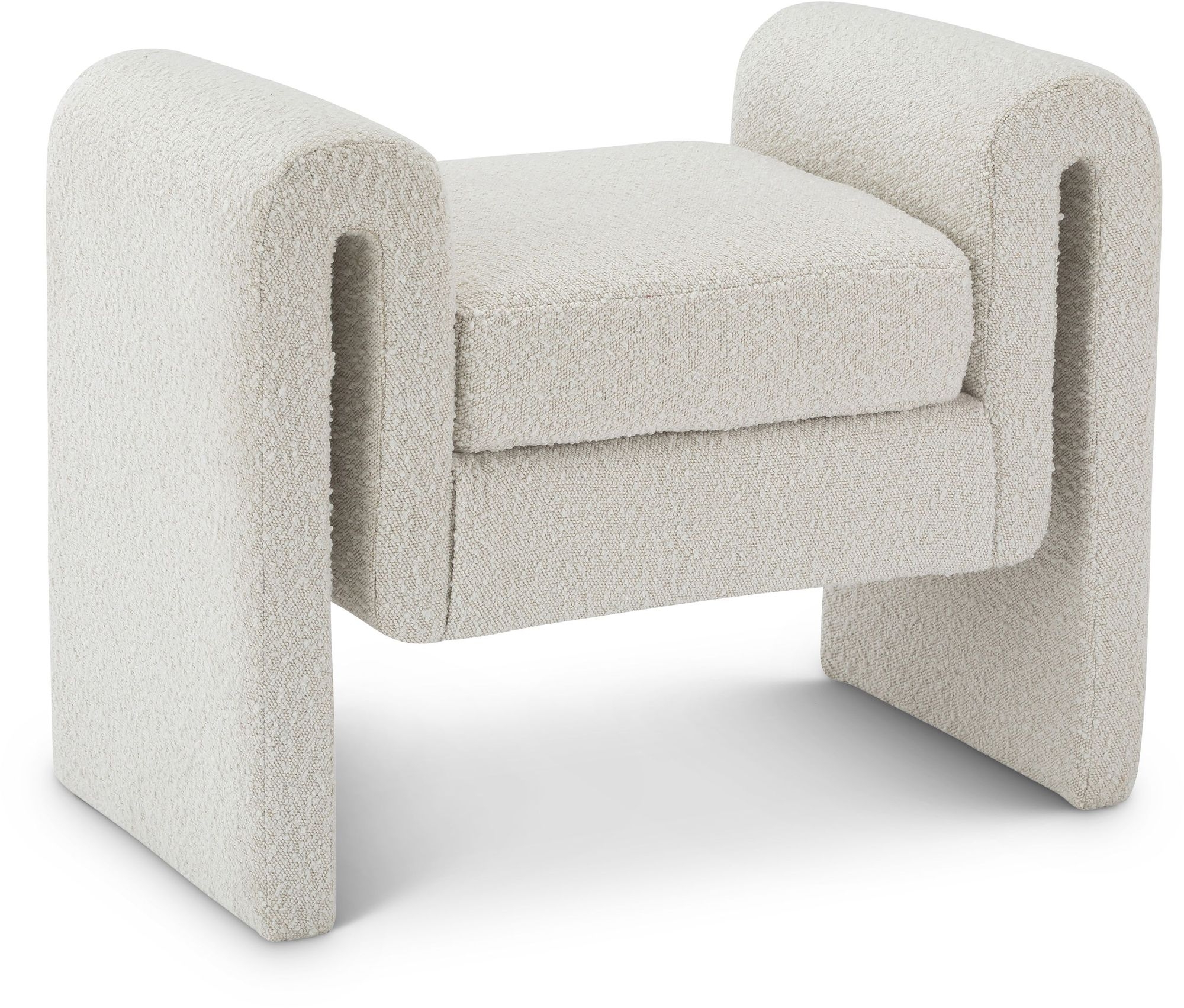 Stylus 31.5" Boucle Fabric Bench