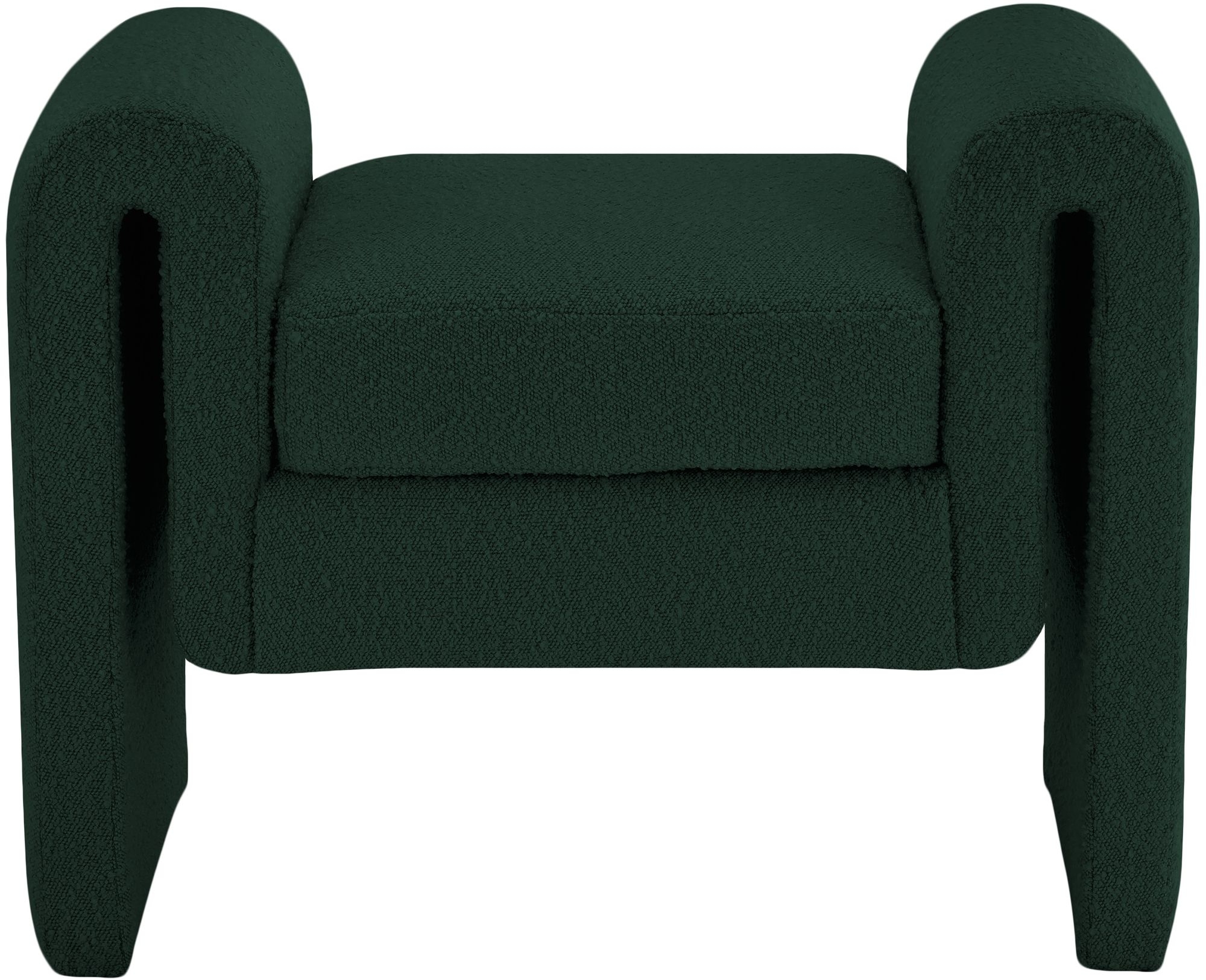 Stylus 31.5" Boucle Fabric Bench