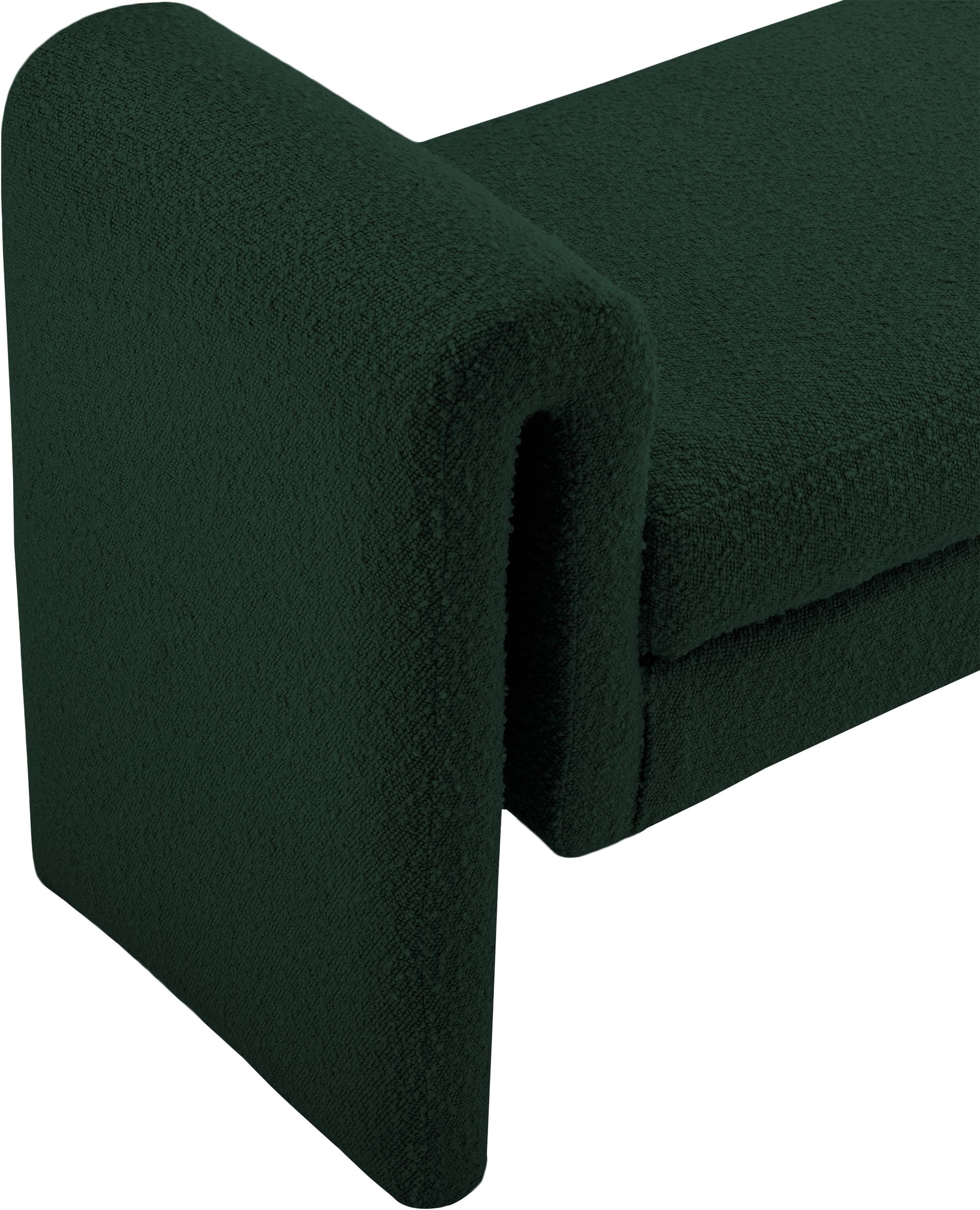 Stylus 31.5" Boucle Fabric Bench