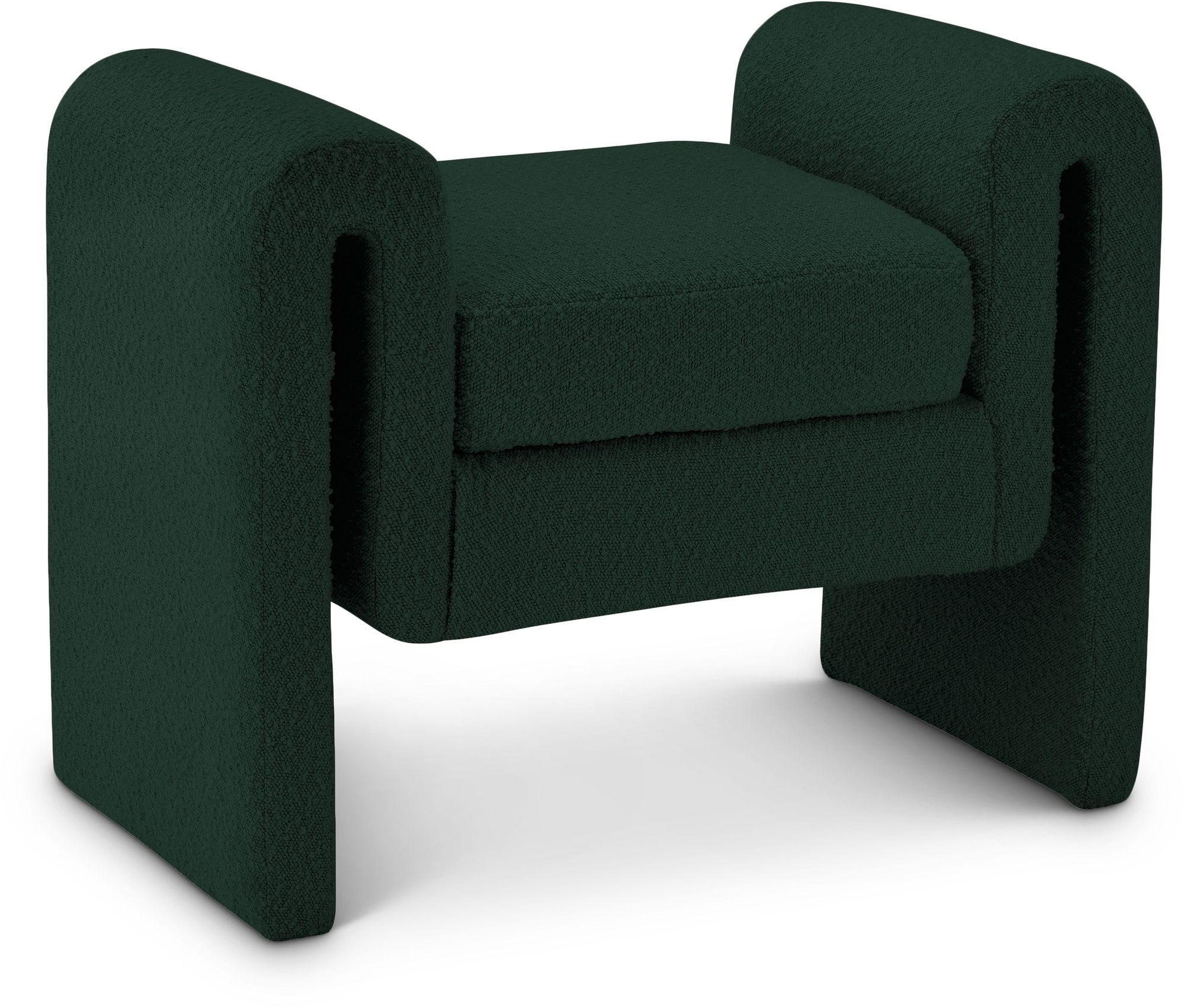 Stylus 31.5" Boucle Fabric Bench