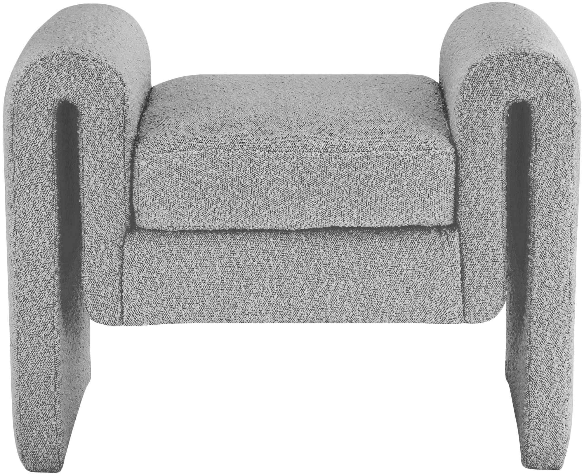 Stylus 31.5" Boucle Fabric Bench