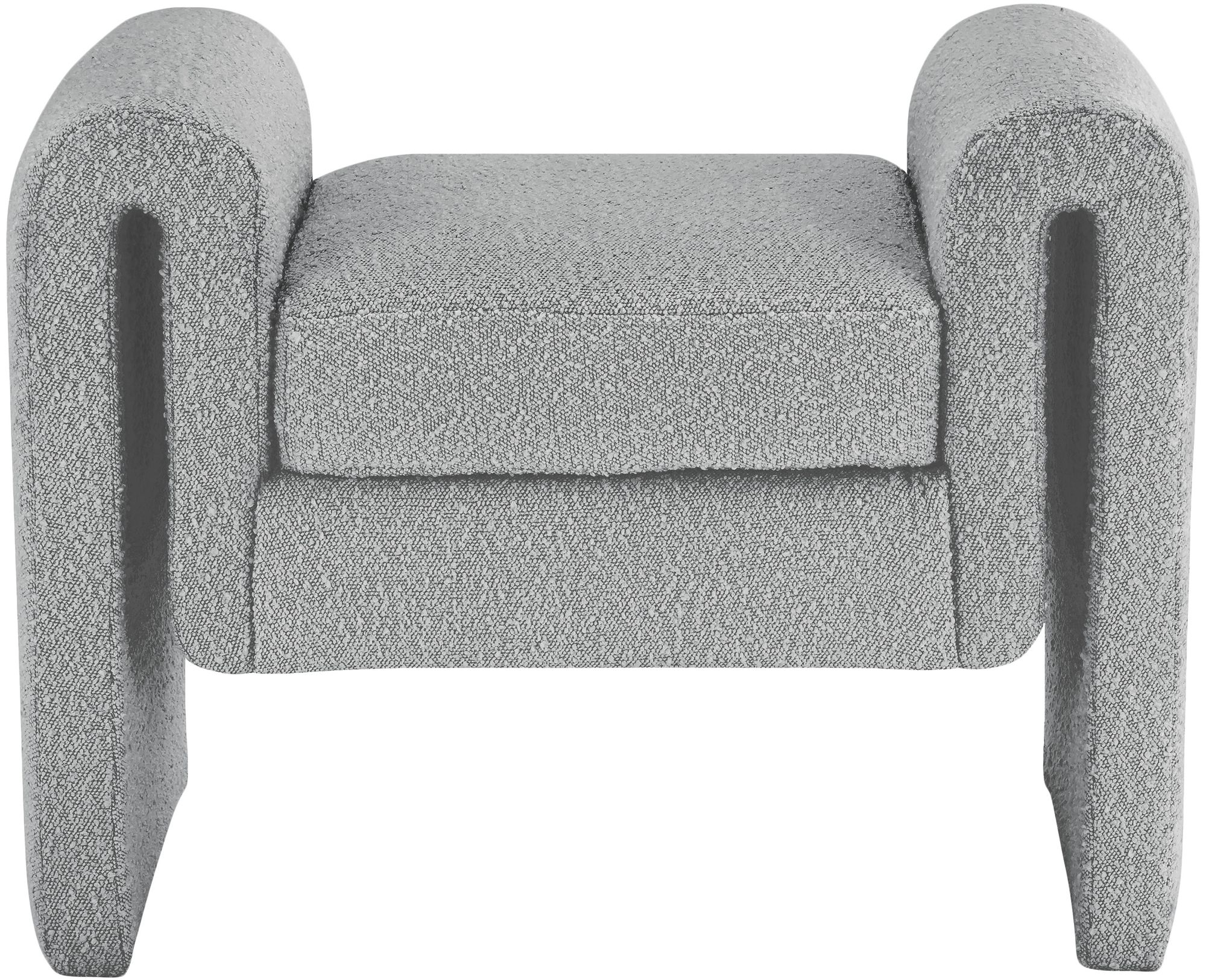 Stylus 31.5" Boucle Fabric Bench
