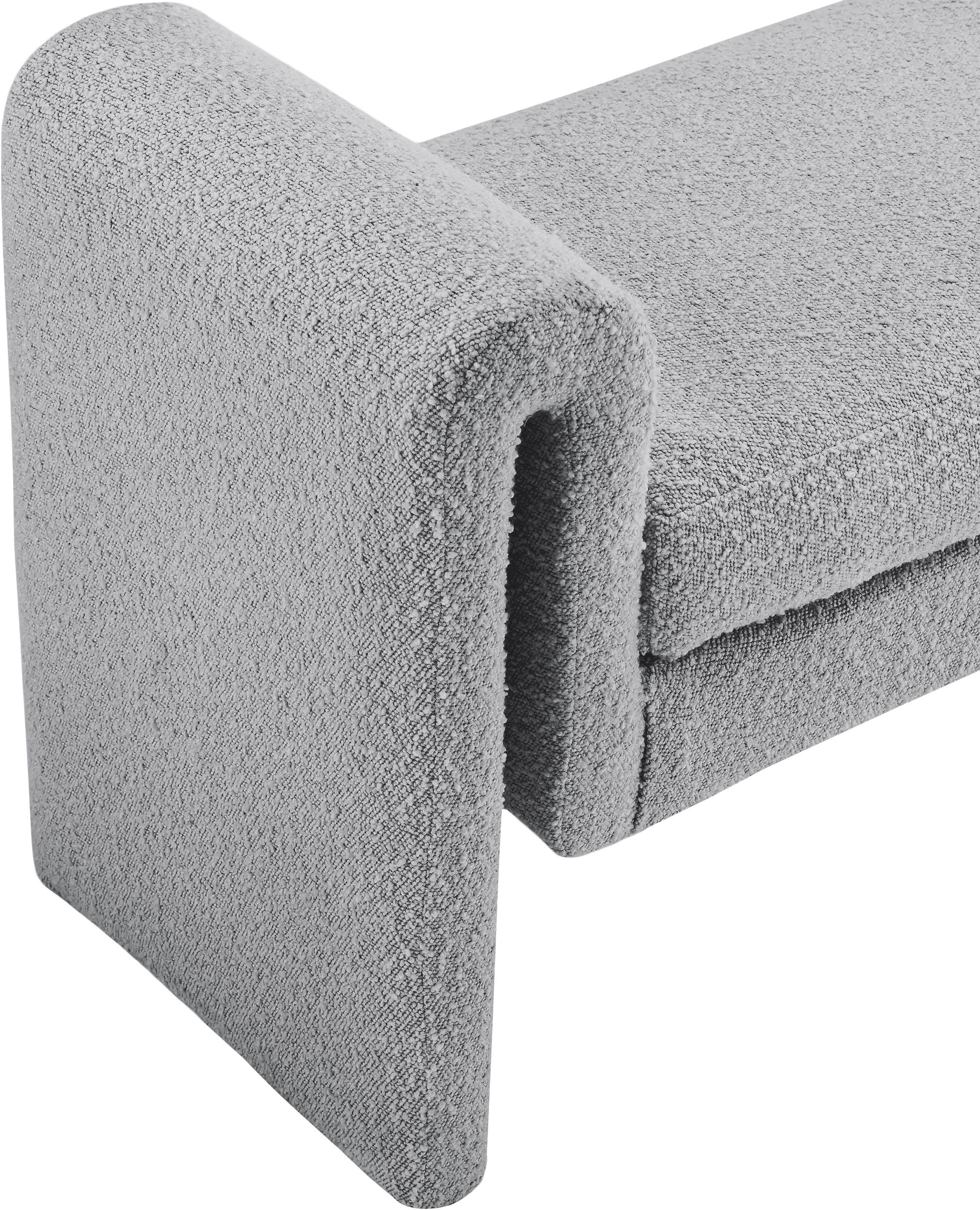 Stylus 31.5" Boucle Fabric Bench