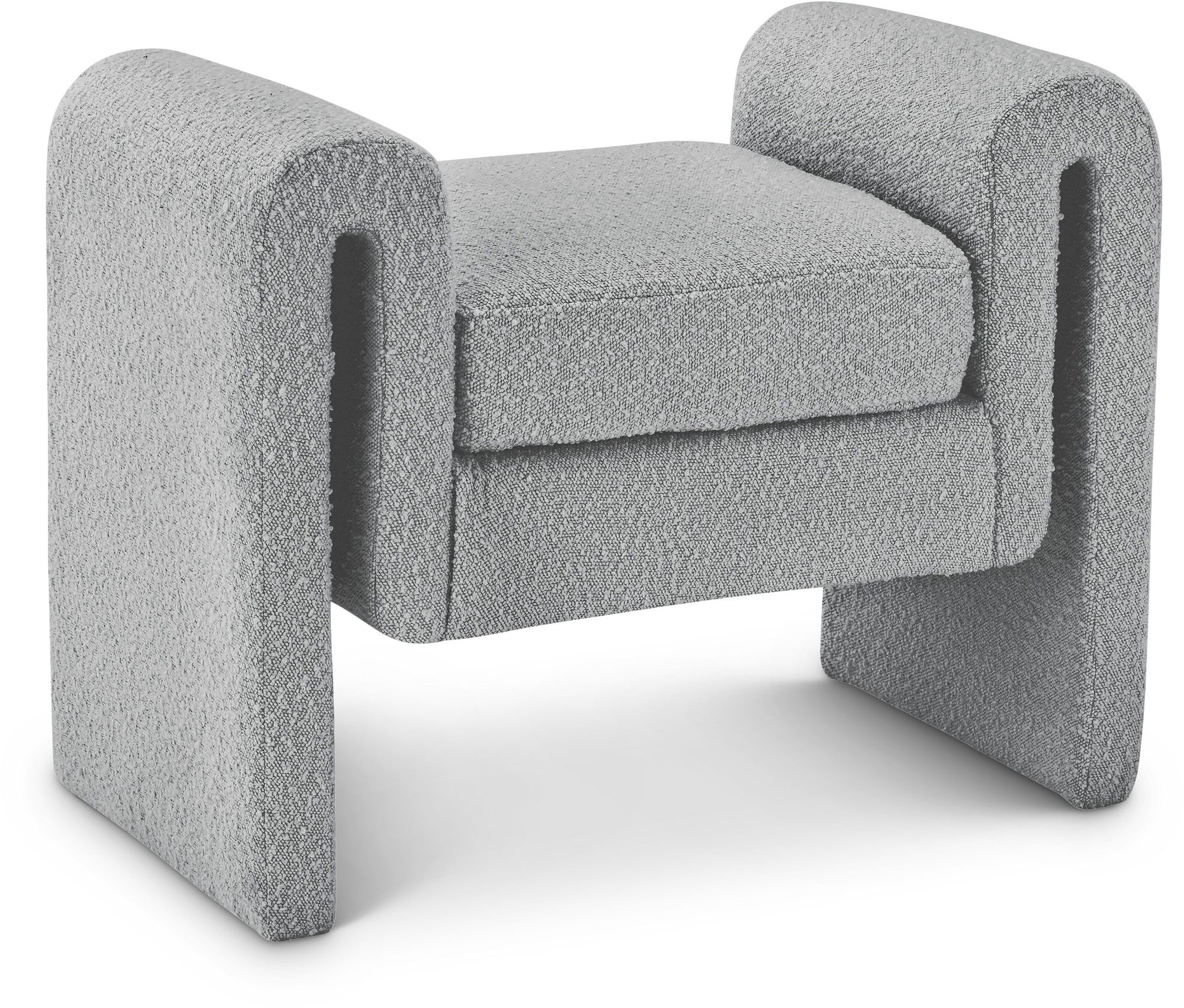Stylus 31.5" Boucle Fabric Bench