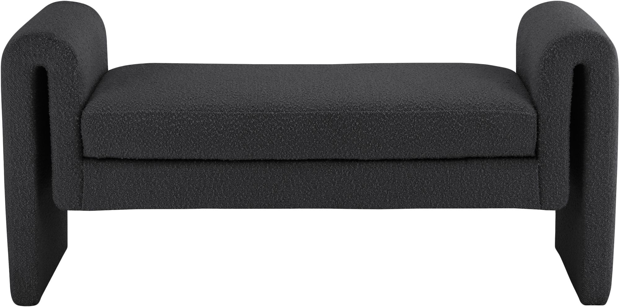 Stylus 51" Boucle Fabric Bench