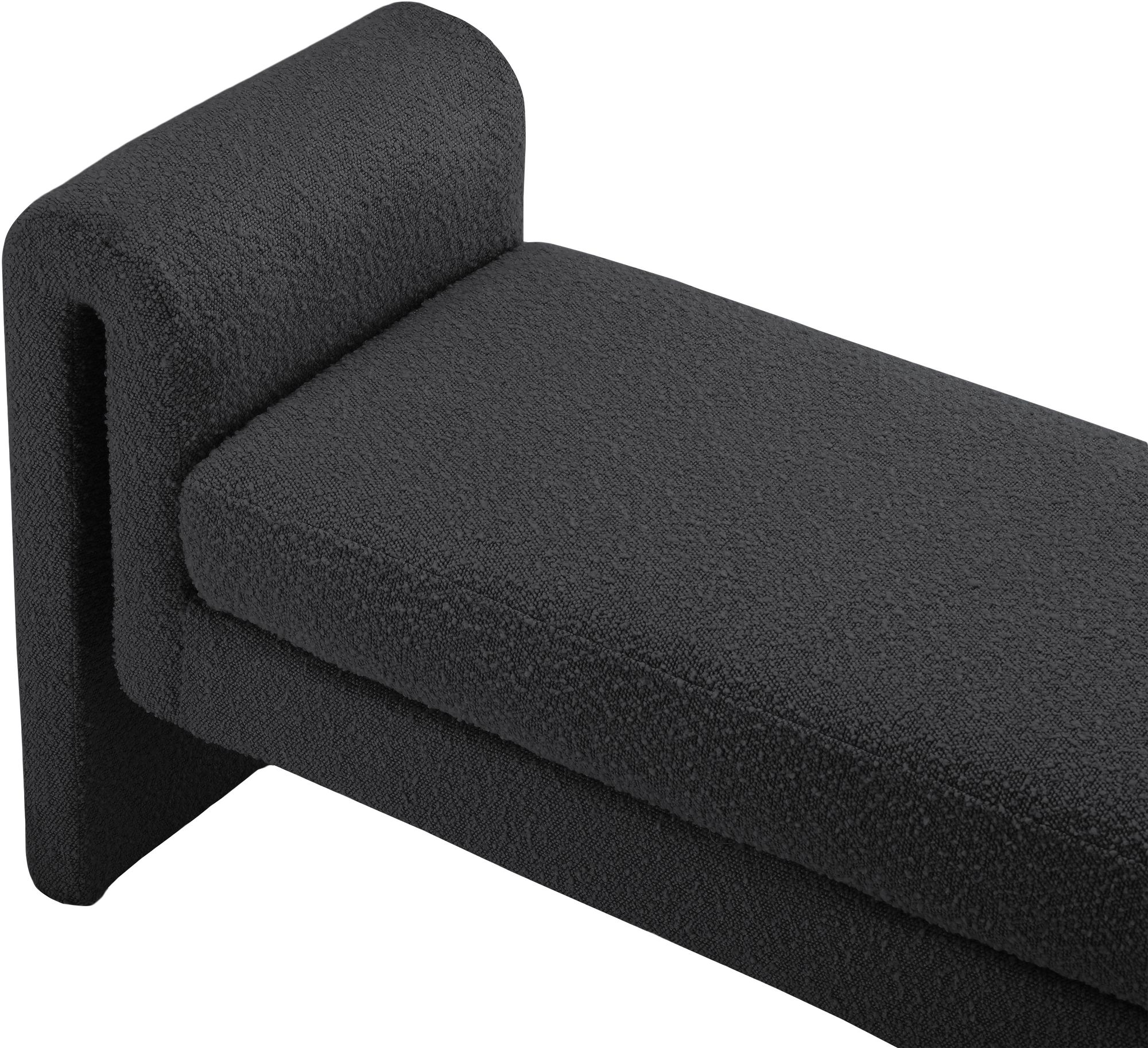 Stylus 51" Boucle Fabric Bench