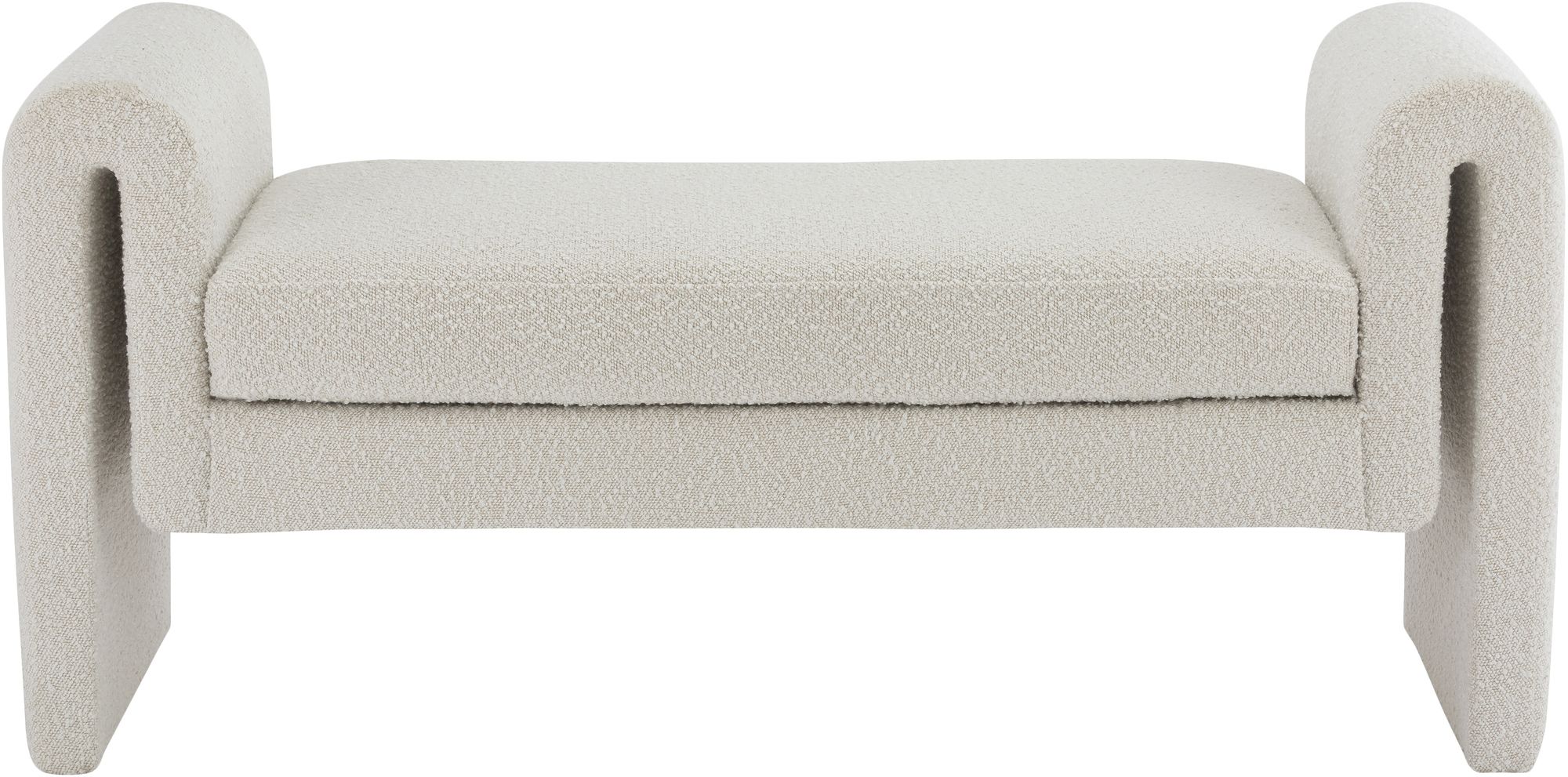 Stylus 51" Boucle Fabric Bench