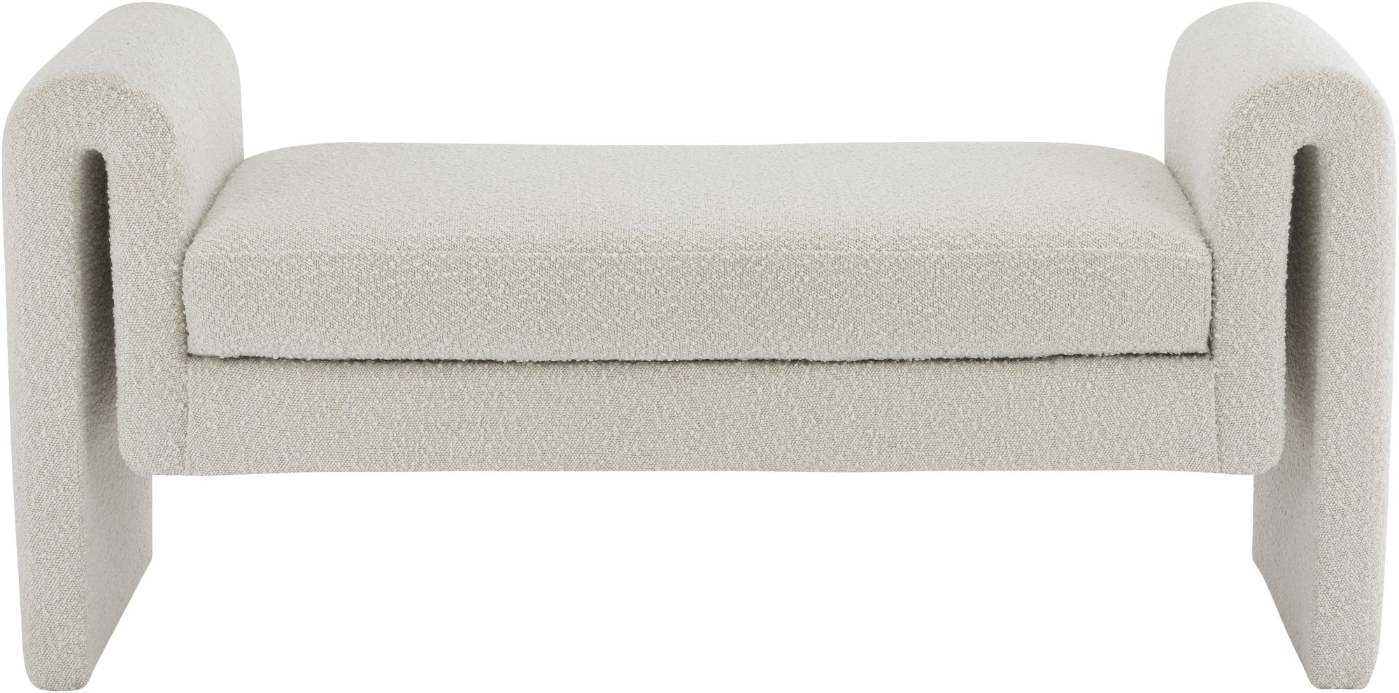 Stylus 51" Boucle Fabric Bench