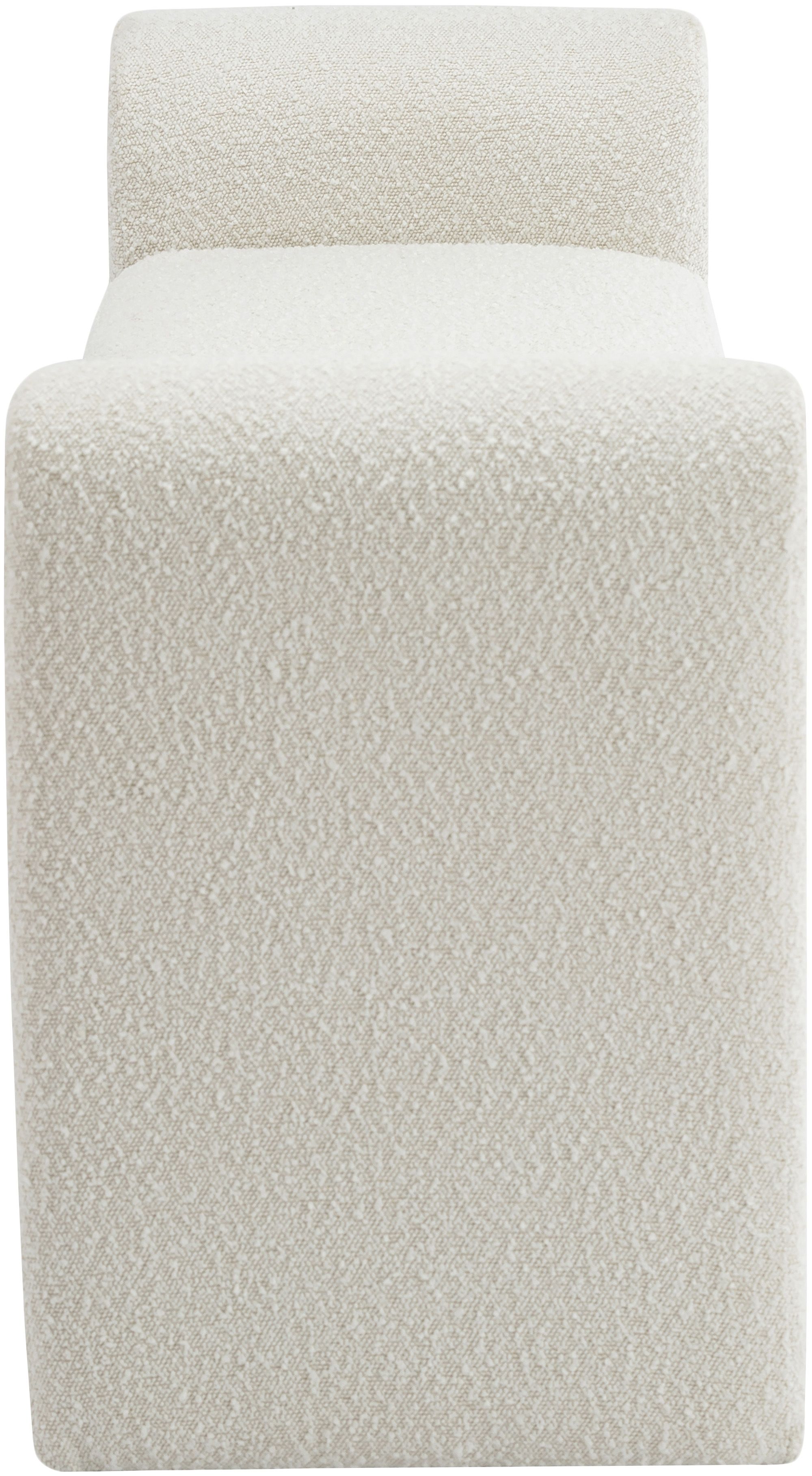 Stylus 51" Boucle Fabric Bench