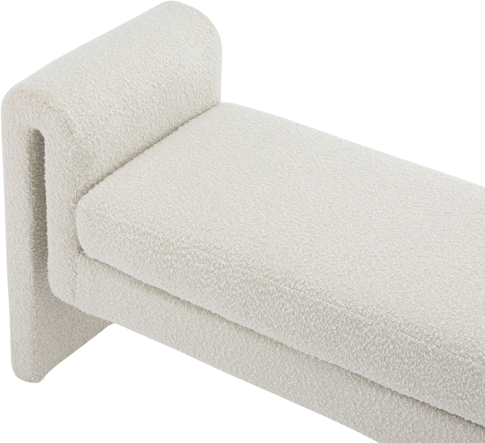 Stylus 51" Boucle Fabric Bench