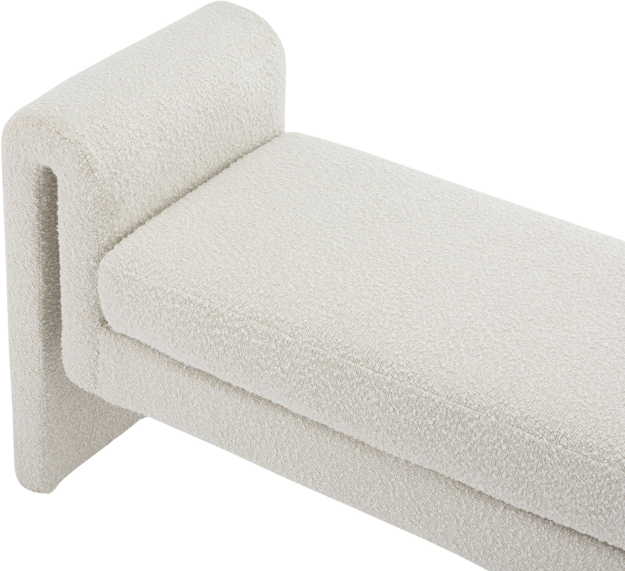 Stylus 51" Boucle Fabric Bench