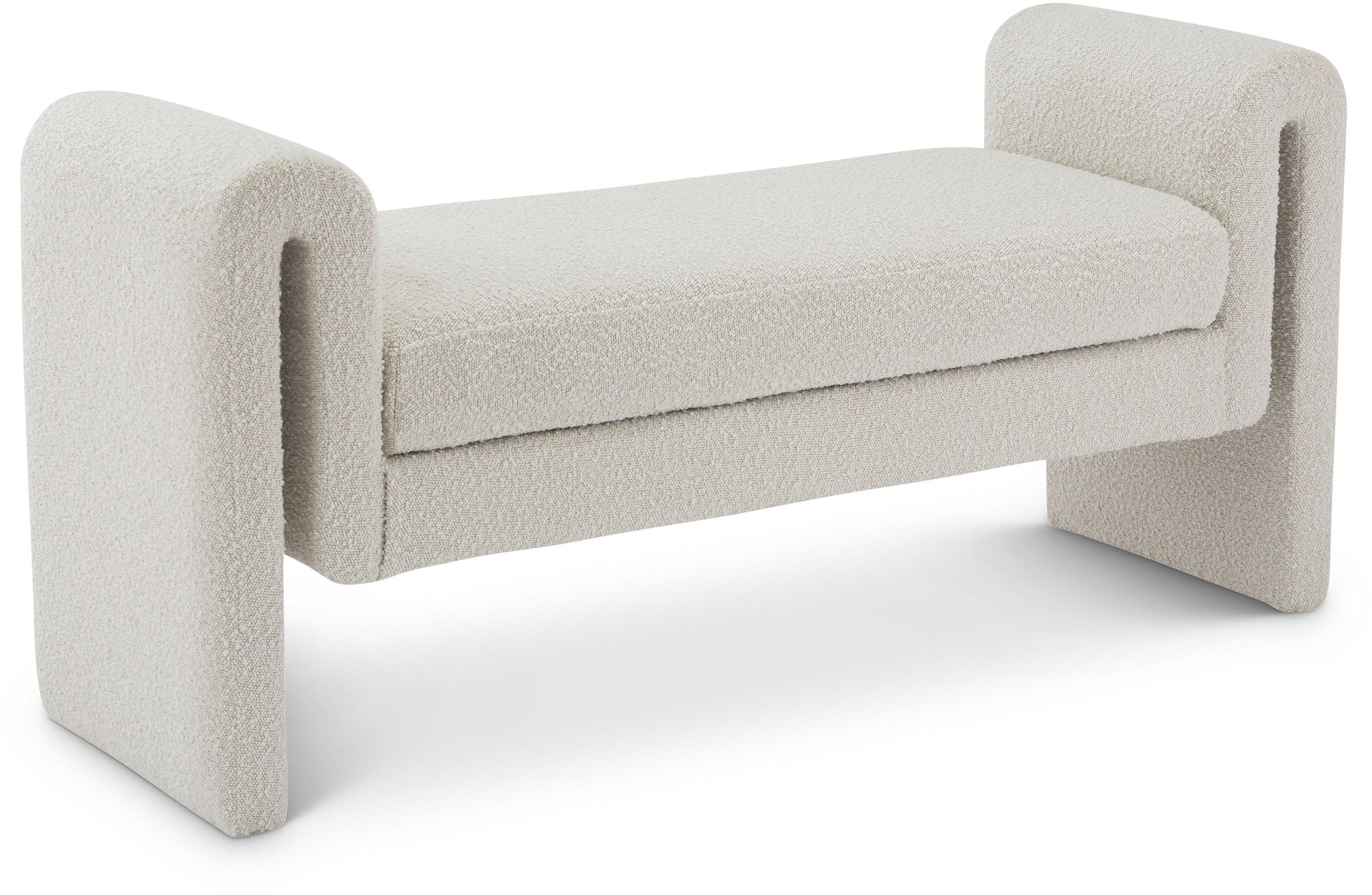 Stylus 51" Boucle Fabric Bench