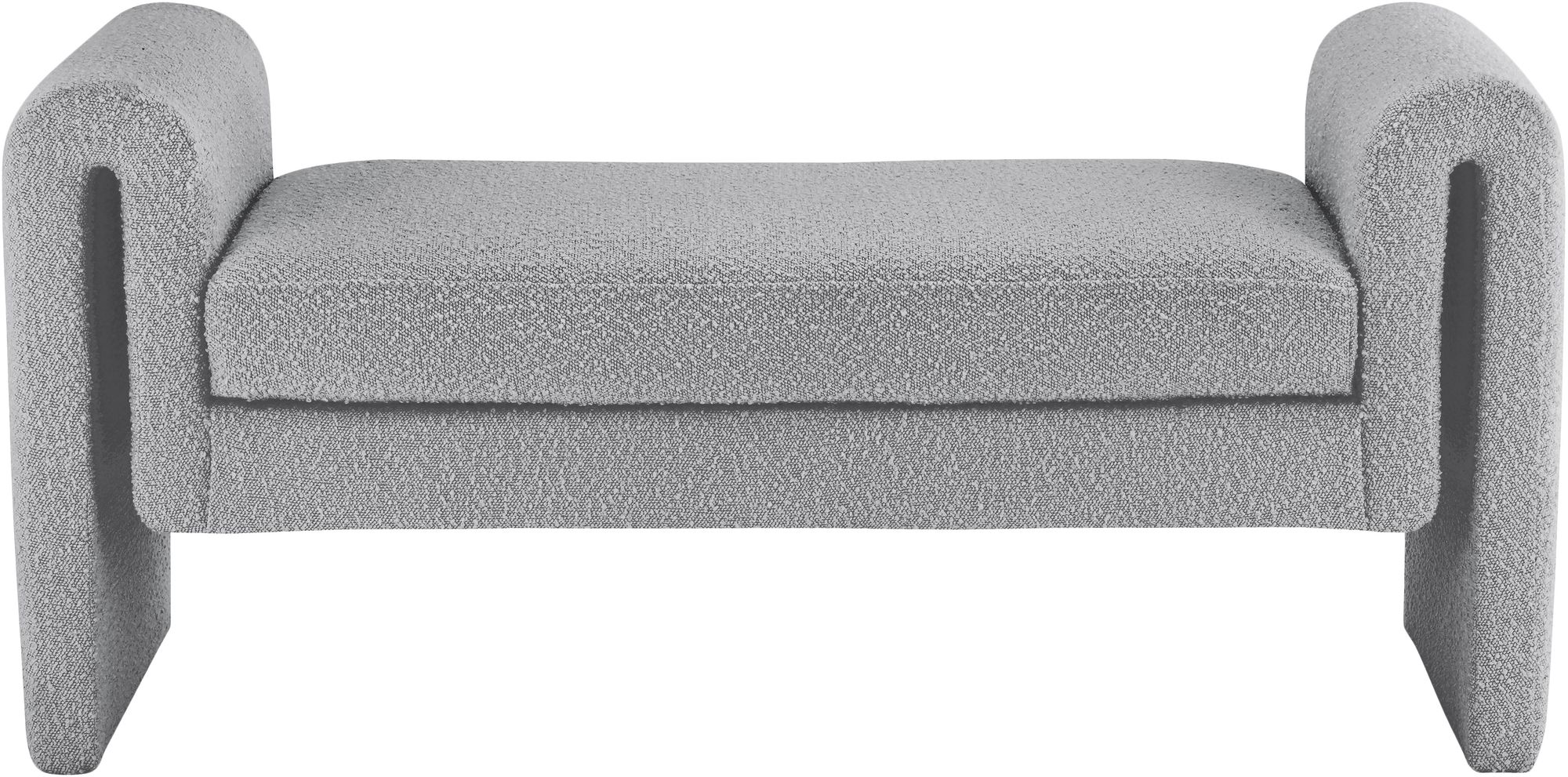 Stylus 51" Boucle Fabric Bench