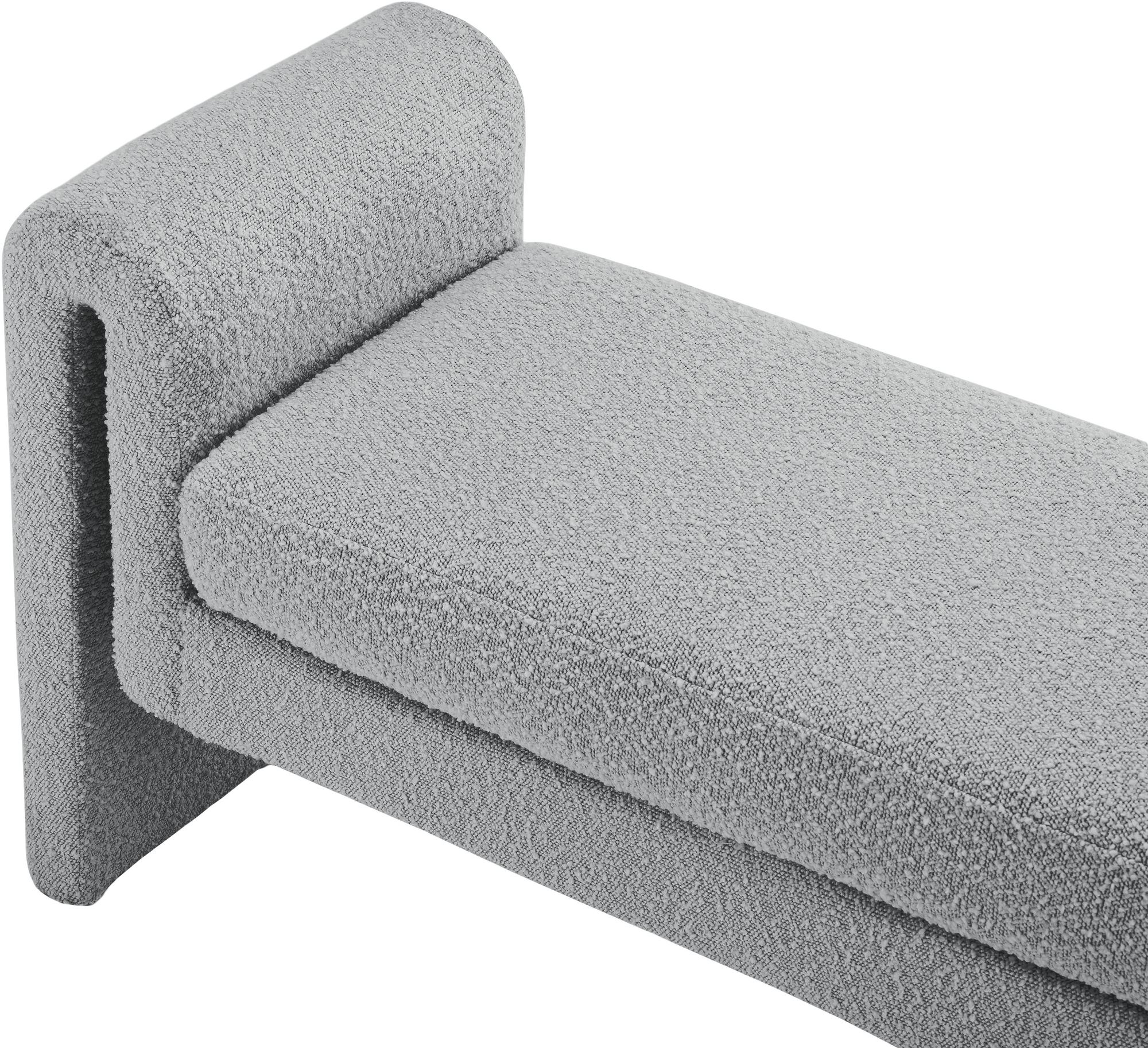 Stylus 51" Boucle Fabric Bench