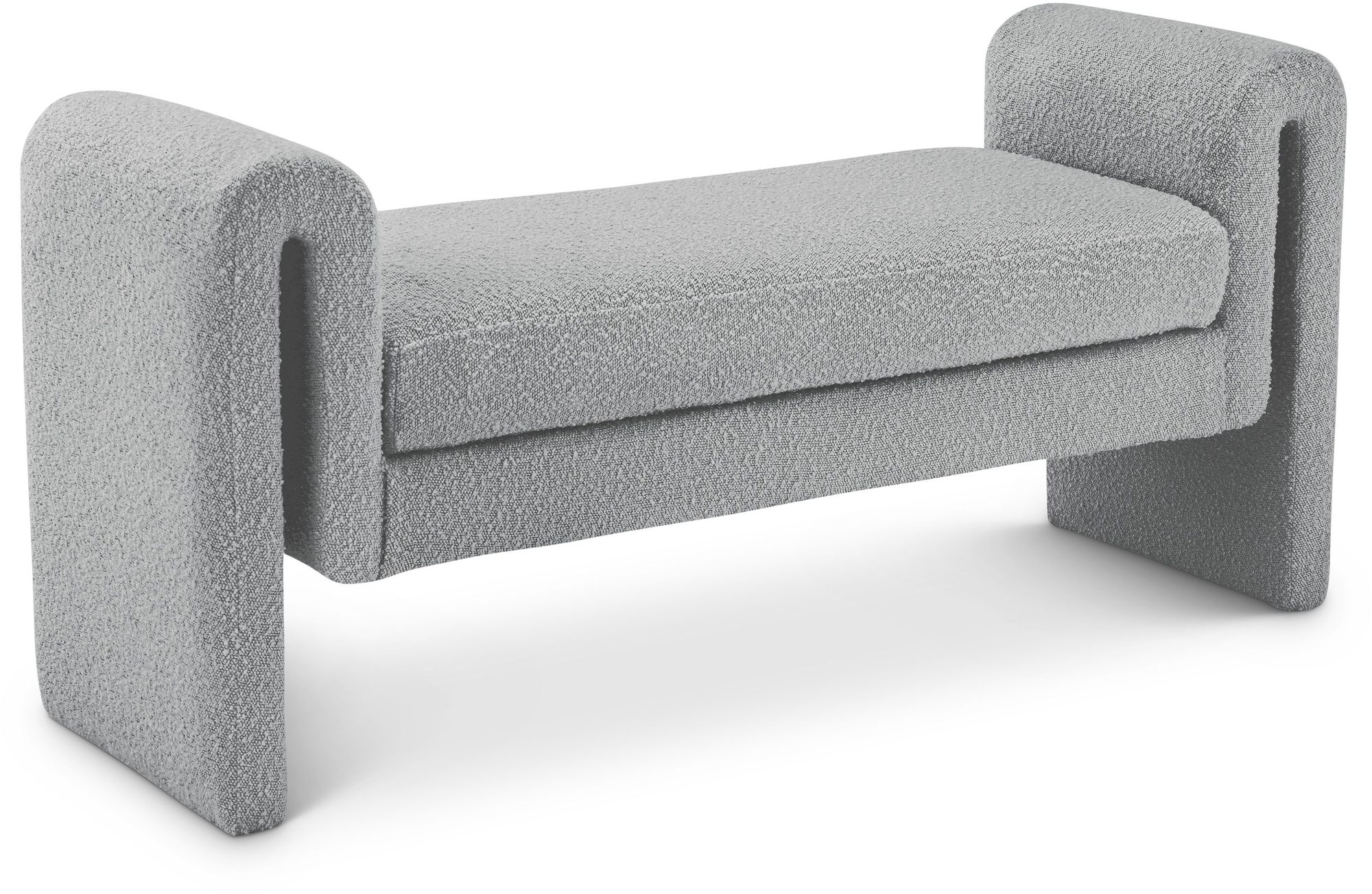 Stylus 51" Boucle Fabric Bench