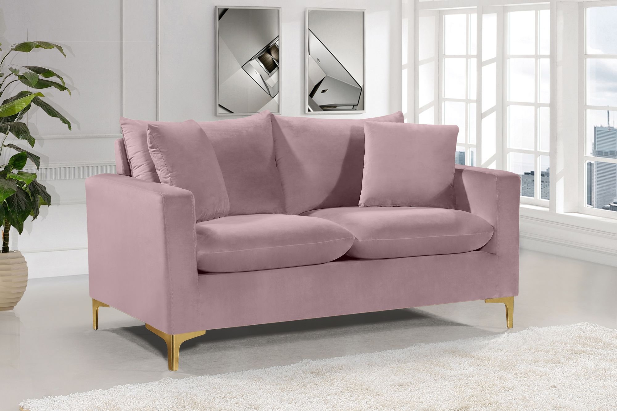 Naomi Velvet Loveseat