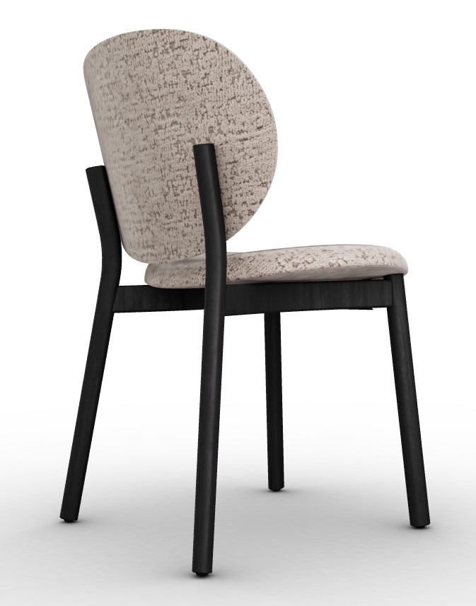 Ines Aspen Fabric/Wood Dining Chair
