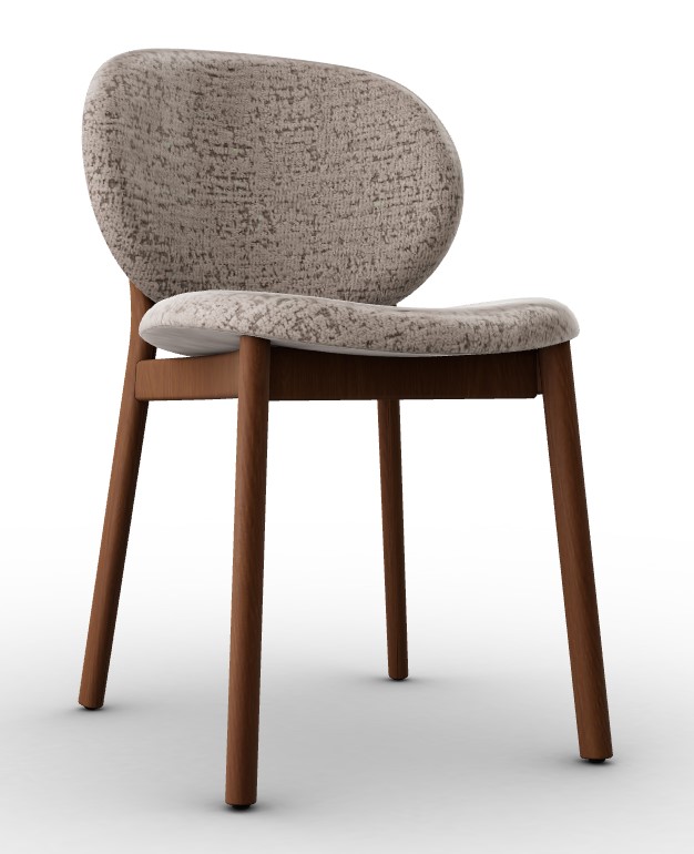 Ines Aspen Fabric/Wood Dining Chair