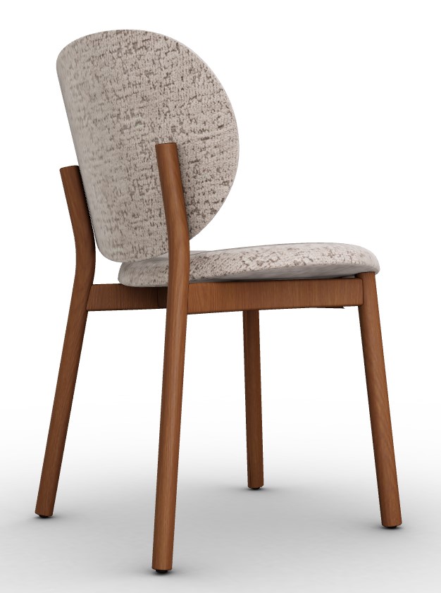 Ines Aspen Fabric/Wood Dining Chair