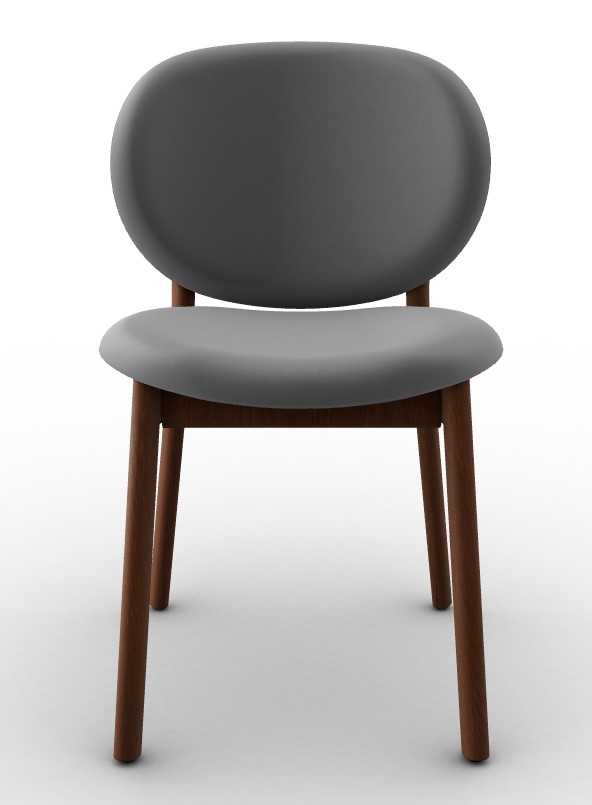 Ines Venice Fabric/Wood Dining Chair