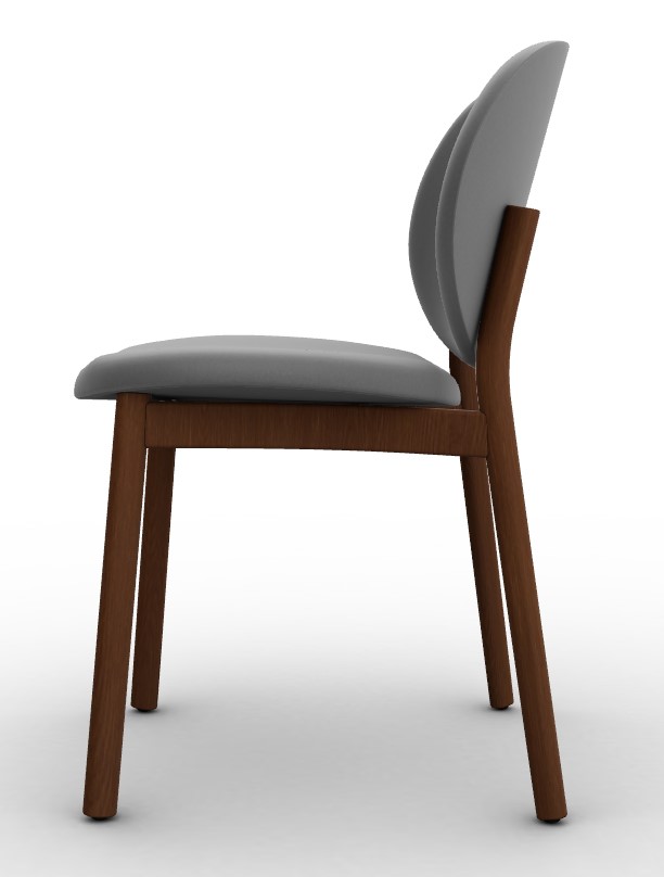 Ines Venice Fabric/Wood Dining Chair