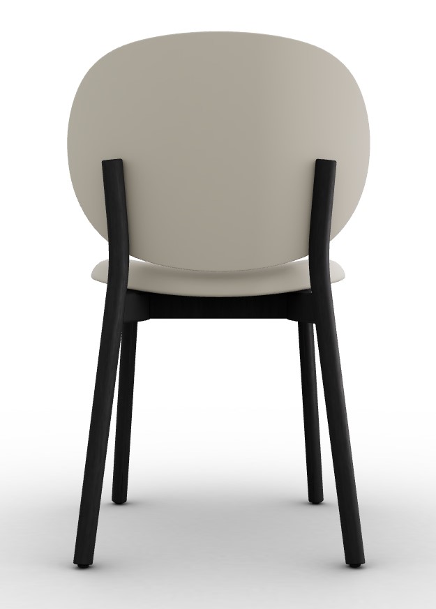 Ines Venice Fabric/Wood Dining Chair