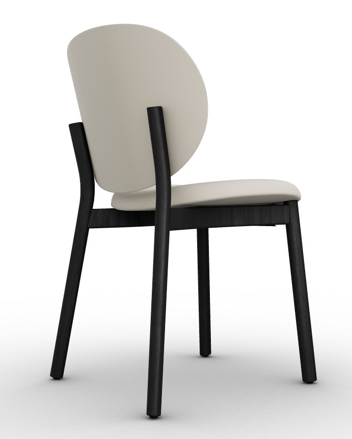 Ines Venice Fabric/Wood Dining Chair