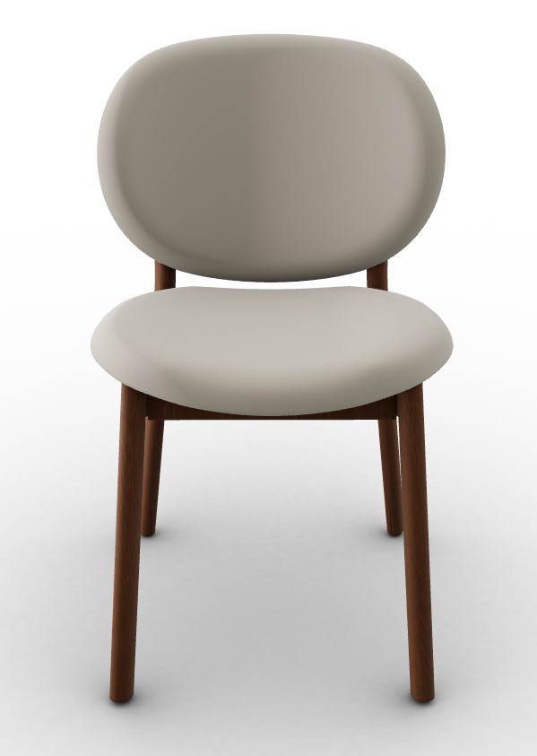 Ines Venice Fabric/Wood Dining Chair