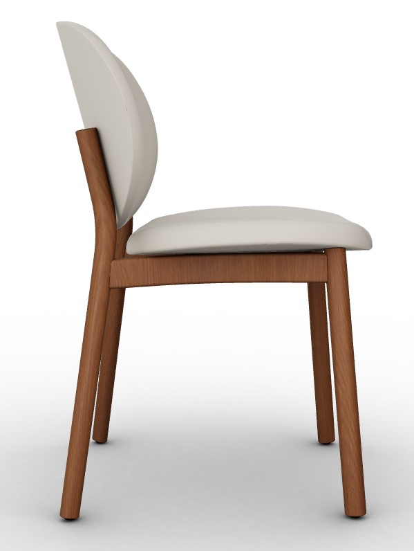 Ines Venice Fabric/Wood Dining Chair
