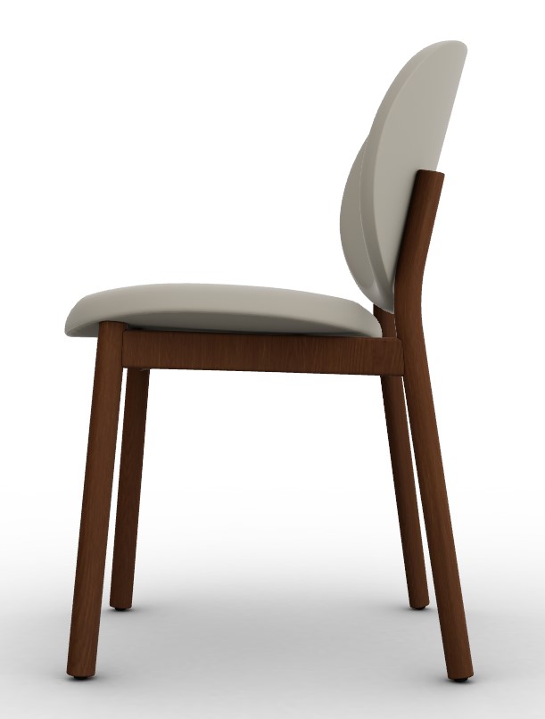 Ines Venice Fabric/Wood Dining Chair
