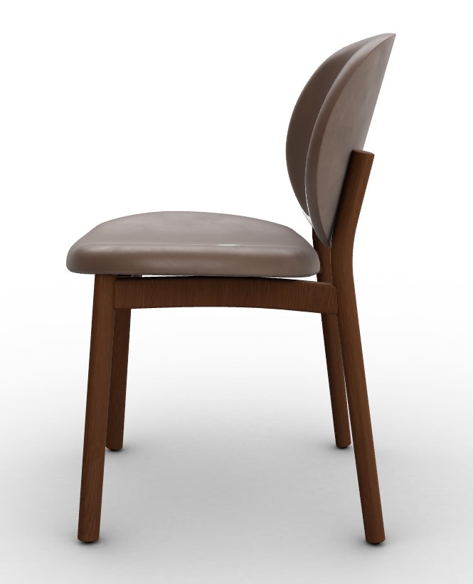 Ines Vintage Leatherette/Wood Dining Chair