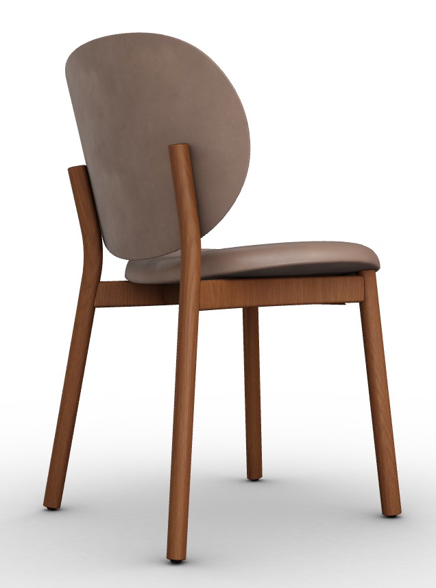 Ines Vintage Leatherette/Wood Dining Chair
