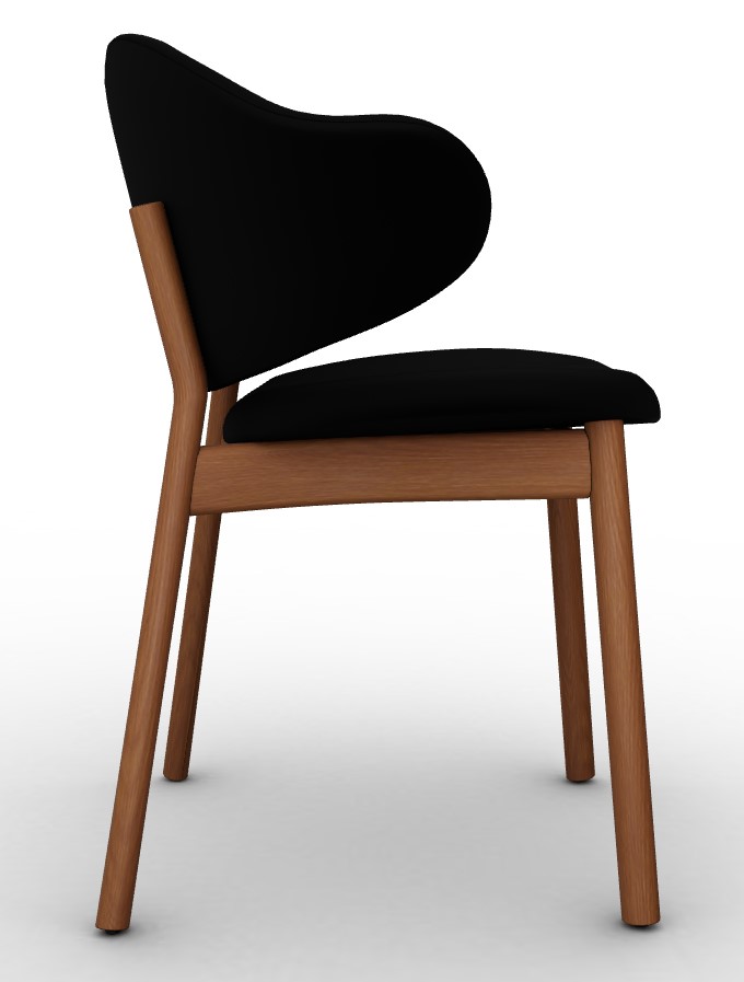 Holly Venice Fabric/Wood Dining Chair