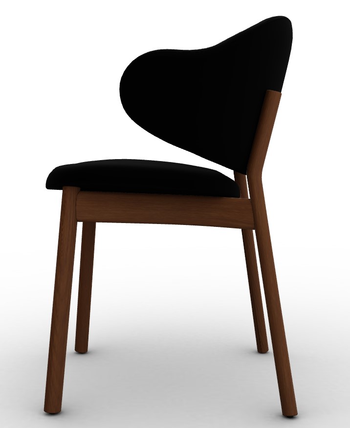 Holly Venice Fabric/Wood Dining Chair