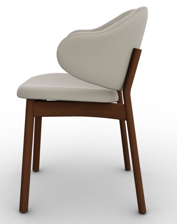 Holly Venice Fabric/Wood Dining Chair