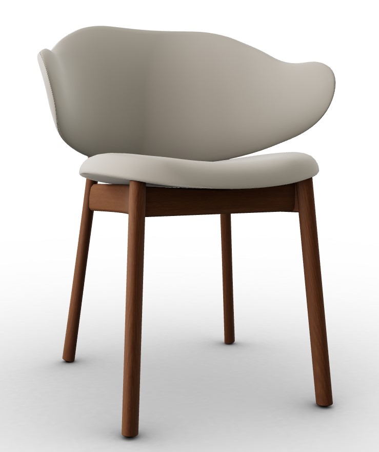 Holly Venice Fabric/Wood Dining Chair