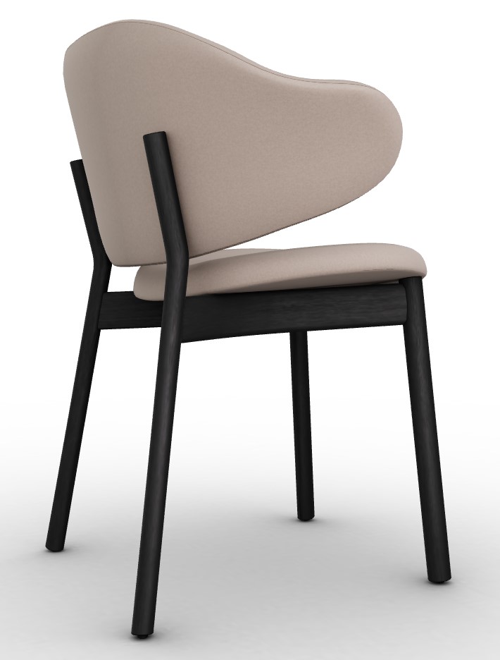 Holly Venice Fabric/Wood Dining Chair