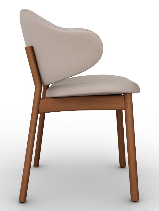 Holly Venice Fabric/Wood Dining Chair