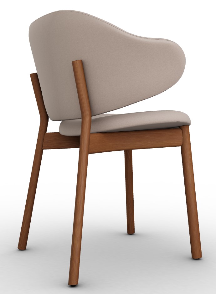 Holly Venice Fabric/Wood Dining Chair