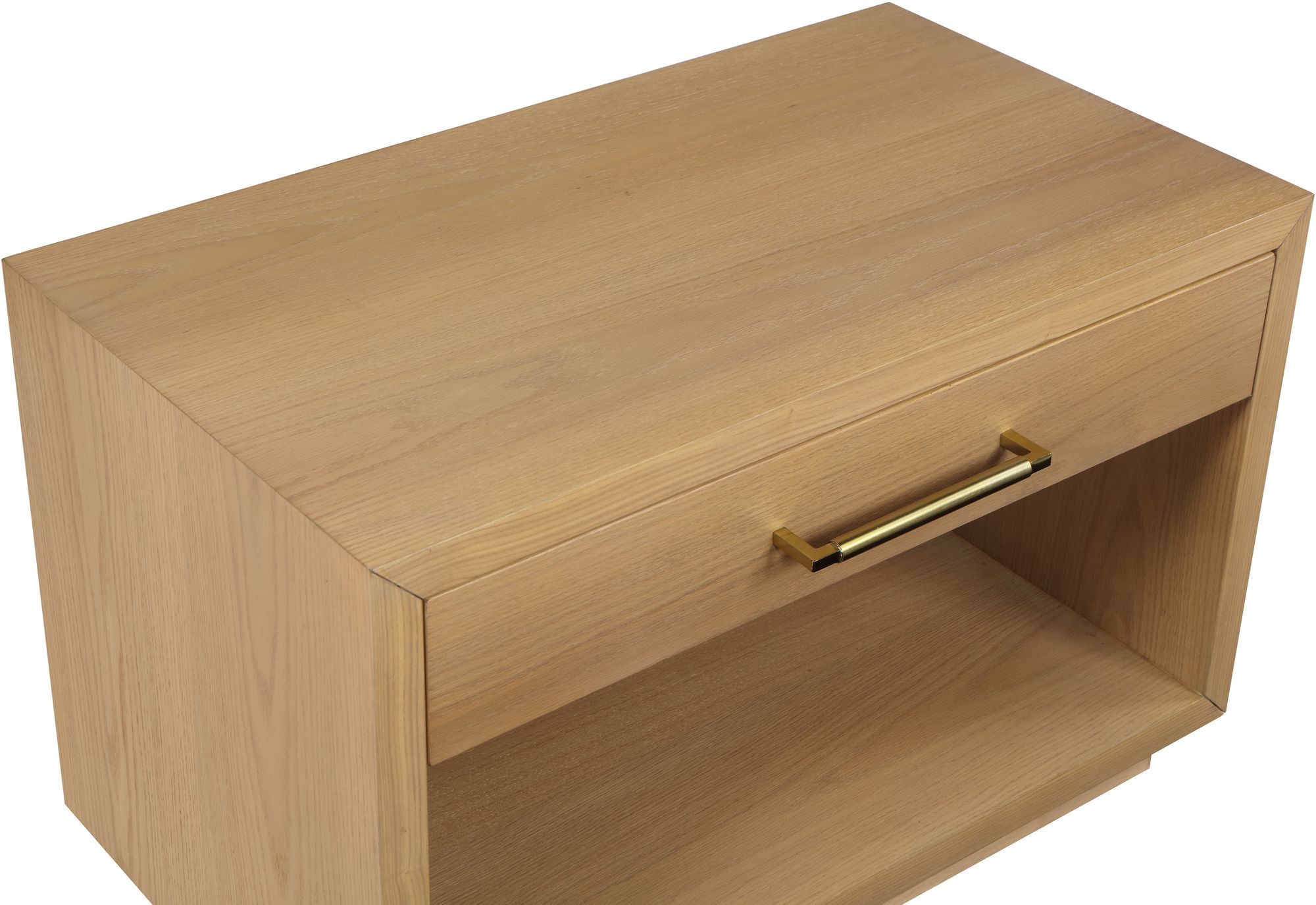Avery 1-Drawer Oak Veneer Nightstand