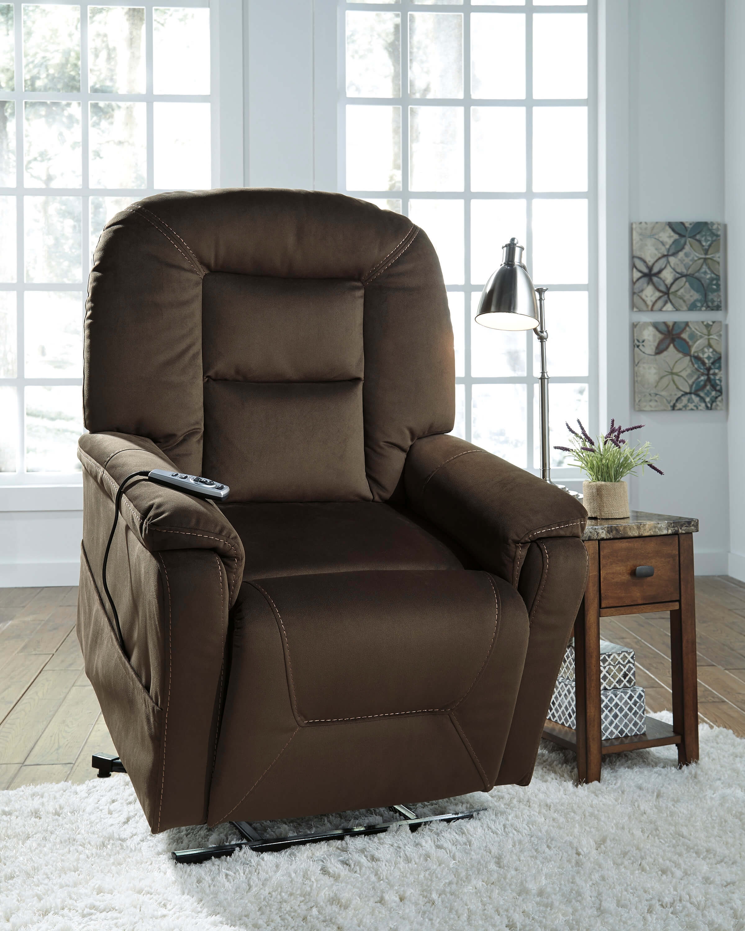 Samir Polyester Power Lift Recliner Chair