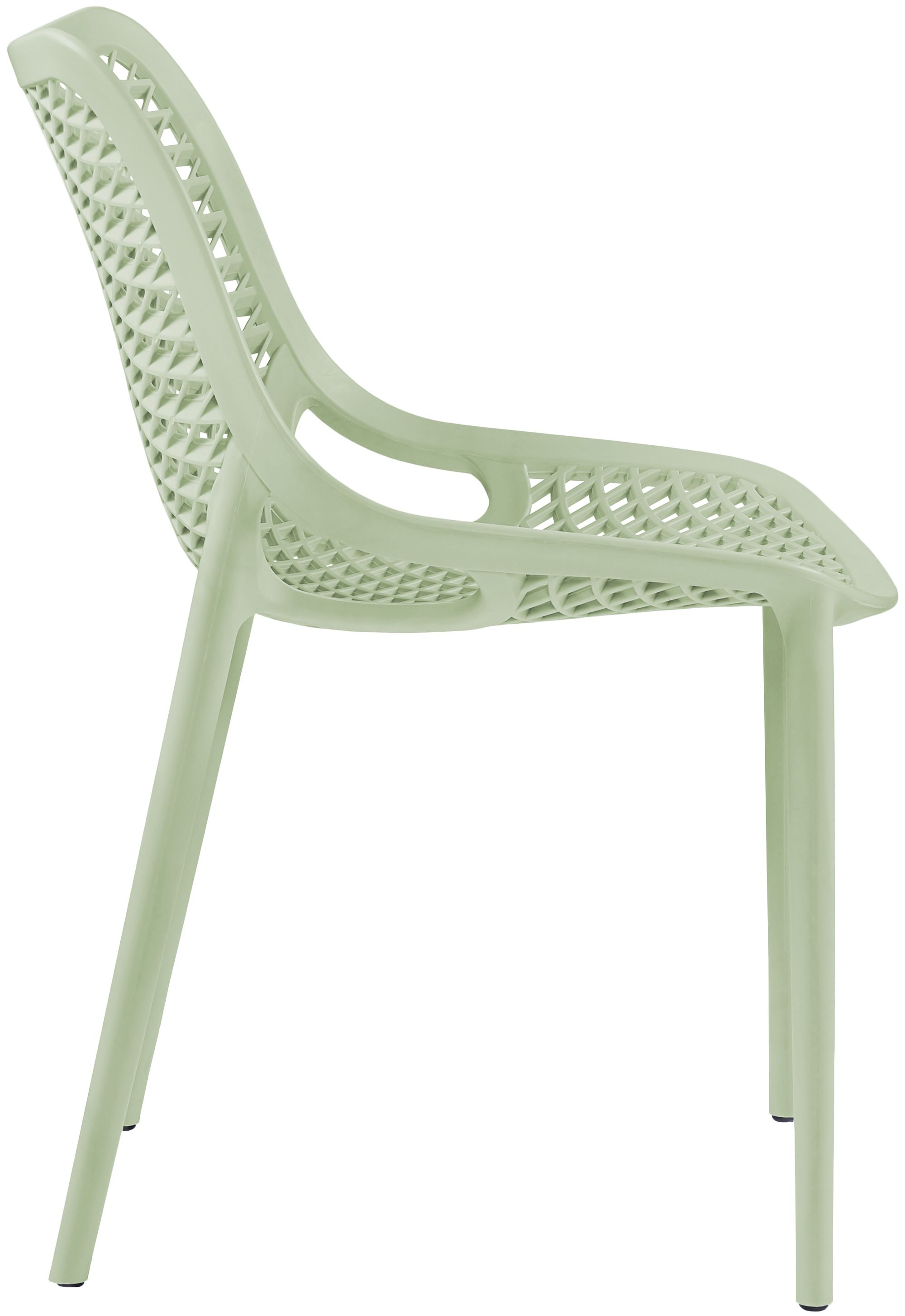 Mykonos Outdoor Patio Polypropylene Plastic Dining Side Chair