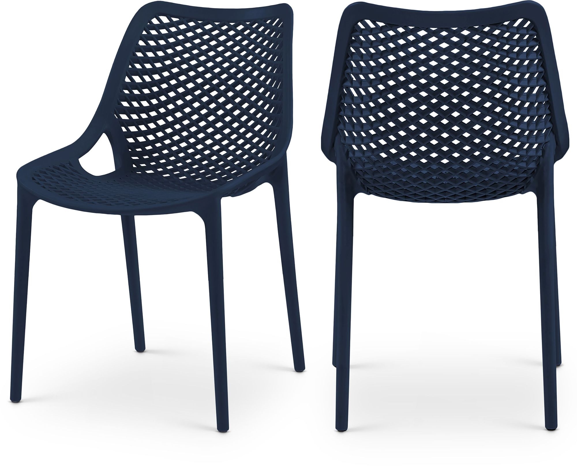 Mykonos Outdoor Patio Polypropylene Plastic Dining Side Chair