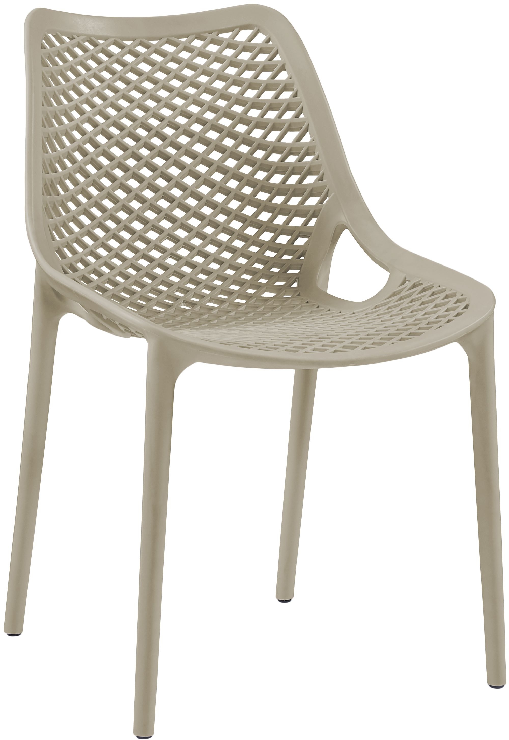 Mykonos Outdoor Patio Polypropylene Plastic Dining Side Chair