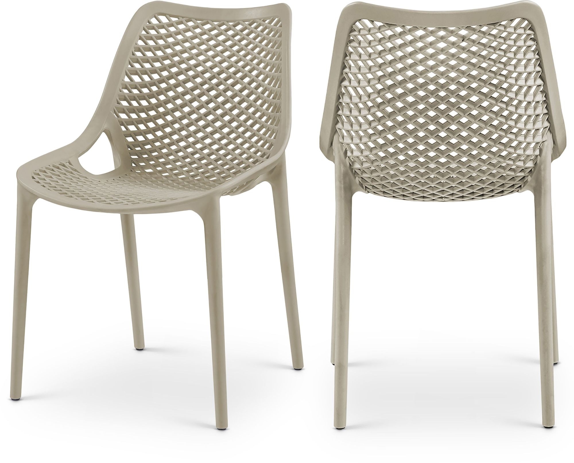 Mykonos Outdoor Patio Polypropylene Plastic Dining Side Chair